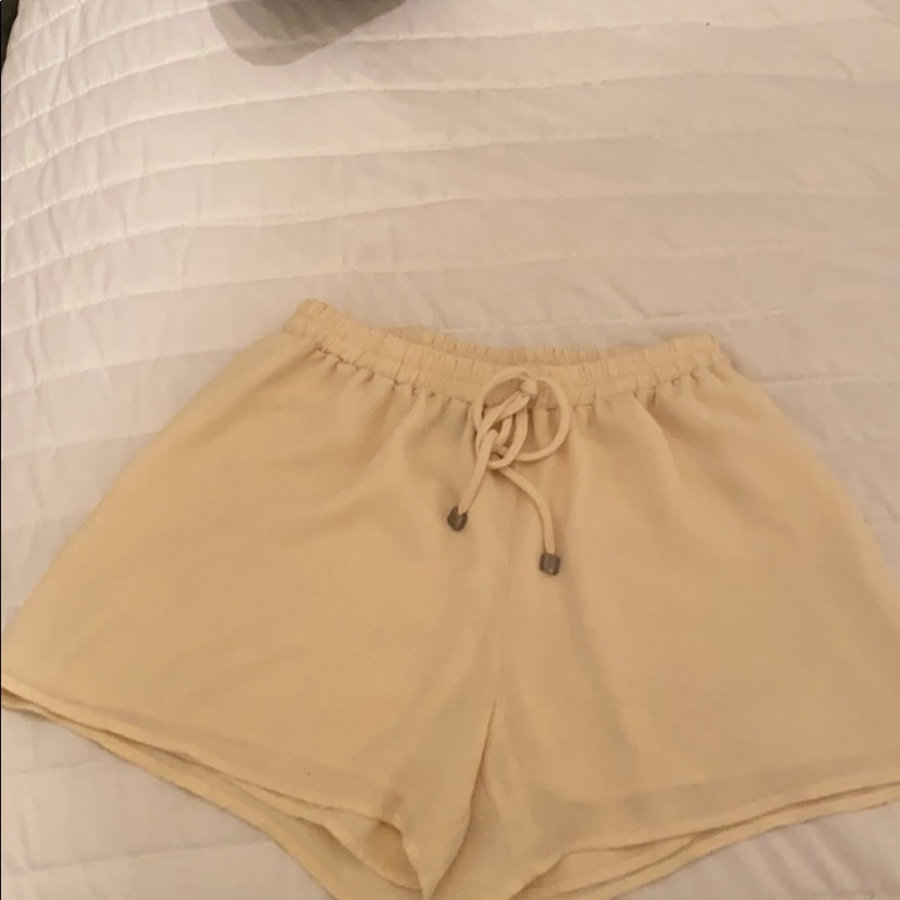 Cream dress shorts